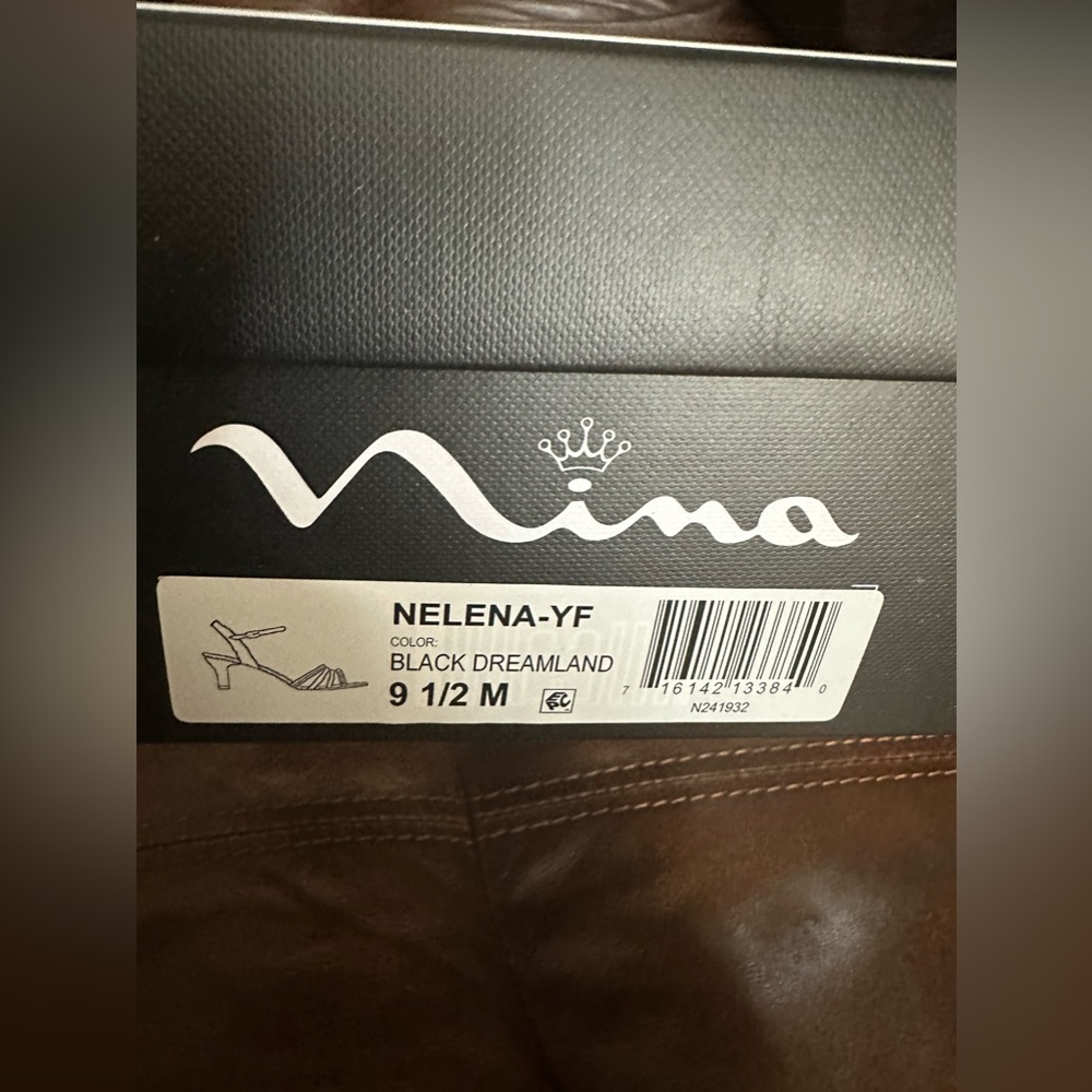 NWB - Nina Women's Nelena YF Evening Sandals / color black size 9.5 - Picture 3 of 9
